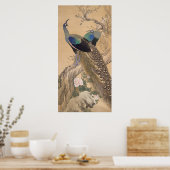 A Pair of Peacocks in Spring by Imao Keinen ポスター (キッチン)