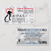 A-PALのロゴおよびPawsPartners |のカスタムな名刺 名刺 (正面/裏面)