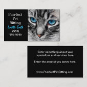 A-PAL -青い目を持つ銀製の虎猫猫は閉まります 名刺 (正面/裏面)