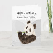 A Panda Bear Personality Birthday Fun Animal カード (正面)