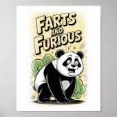 A Panda makes a Fart on a White ポスター (正面)