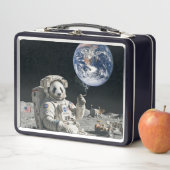 A panda smoking a cigarette on the moon メタルランチボックス (インサイチュ)