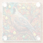 A Partridge In A Pear Tree ガラスコースター (裏面)