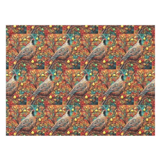 A Partridge In A Pear Tree テーブルクロス (正面(横))