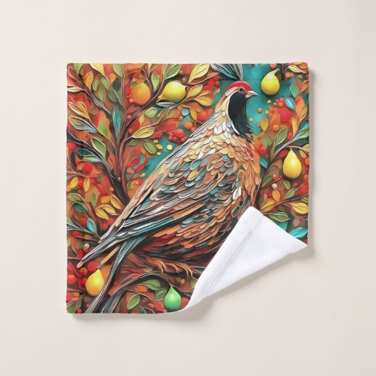 A Partridge In A Pear Tree バスタオルセット (ウォッシュタオル)