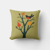 A Partridge In A Pear Tree Cut-Out Stencil Retro 3 クッション (正面)