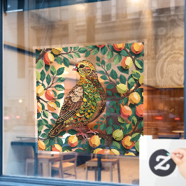 A Partridge In A Pear Tree Cut-Out Stencil-Style ウィンドウサイン