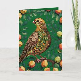 A Partridge In A Pear Tree Cut-Out Stencil-Style カード
