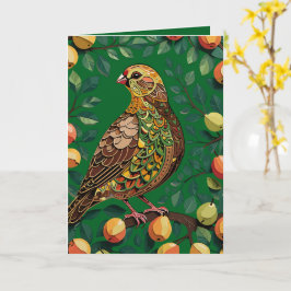 A Partridge In A Pear Tree Cut-Out Stencil-Style カード