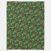 A Partridge In A Pear Tree Cut-Out Stencil-Style フリースブランケット (正面)