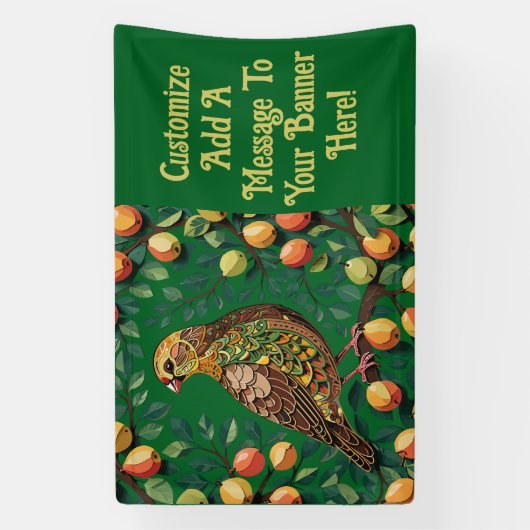 A Partridge In A Pear Tree Cut-Out Stencil-Style 横断幕 (縦)