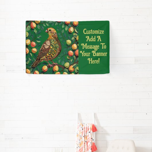 A Partridge In A Pear Tree Cut-Out Stencil-Style 横断幕 (インサイチュ)