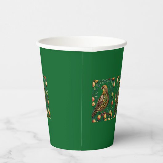 A Partridge In A Pear Tree Cut-Out Stencil-Style 紙コップ (右)