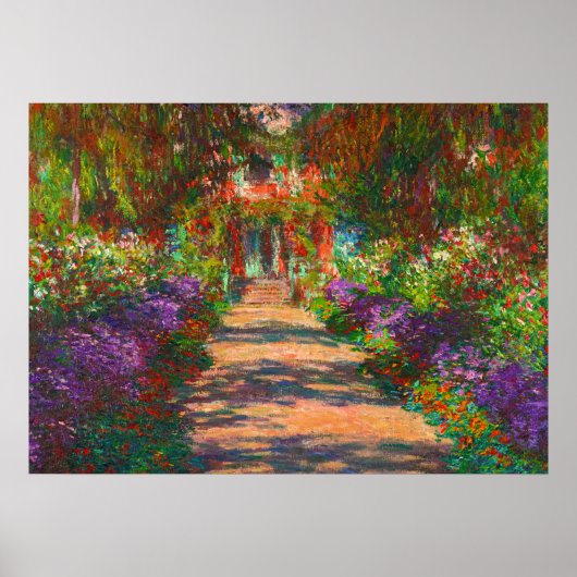 A Pathway in Monets Garden, Giverny, 1902 ポスター (正面)