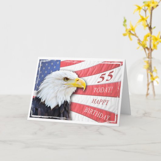A patriotic 55th birthday card カード (黄色い花)