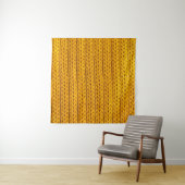 A pattern of yellow knitted fabric of yarn. タペストリー (インサイチュ(横))