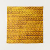 A pattern of yellow knitted fabric of yarn. タペストリー (正面)