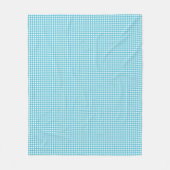 A patterned fabric with a blue and white gingham  フリースブランケット (正面)