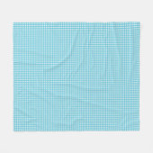 A patterned fabric with a blue and white gingham  フリースブランケット (正面(横))