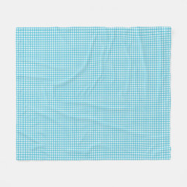 A patterned fabric with a blue and white gingham  フリースブランケット