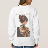 A patterned shirt of a woman wearing a tattoo-patt スウェットシャツ (裏面)