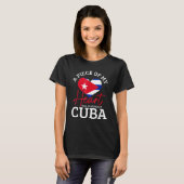 A Peace Of My Heart Will Always In Cuba Cuban Flag Tシャツ (正面フル)