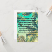 A Peace & Strength祈りの言葉フラットグリーティングカード カード (正面/裏面インサイチュ)