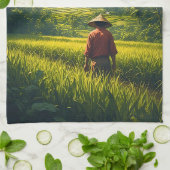 A Peaceful Harvest キッチンタオル (折り畳み)