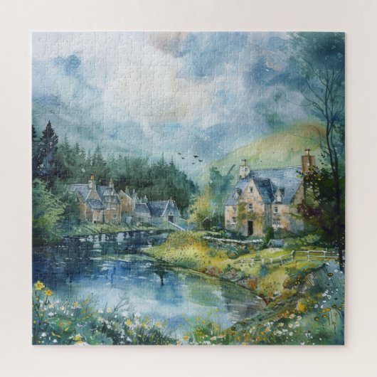 A Peaceful Scottish Village ジグソーパズル (縦)