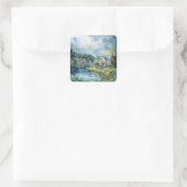 A Peaceful Scottish Village スクエアシール (バッグ)