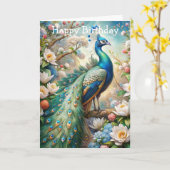 A Peacock カード (黄色い花)