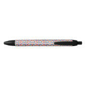 A pen with a colorful geometric pattern  黒ボールペン (裏面)