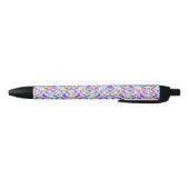 A pen with a vibrant floral pattern on its barrel  黒ボールペン (ボトム)