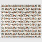 A Perch of Birdsヴィンテージフィンチイラストレーション, 1880 ラッピングペーパー (フラット)