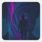 A person finds themselves lost in the algorithm スクエアシール (正面)