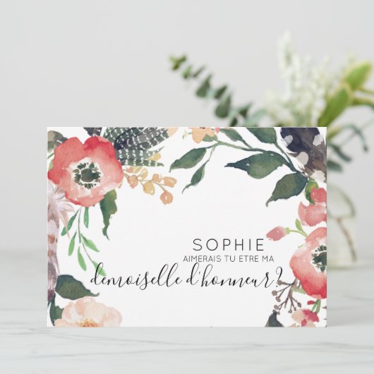 a personaliser invitation de demoiselle d'honneur 招待状 (スタンド正面)