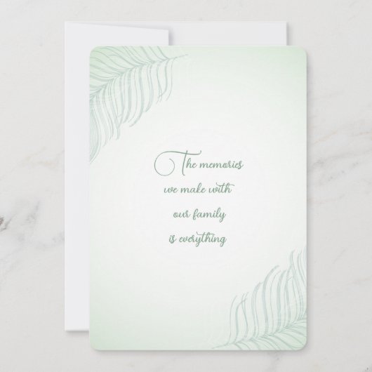 A personalized Family Tree Reunion Invitation 招待状 (裏面)