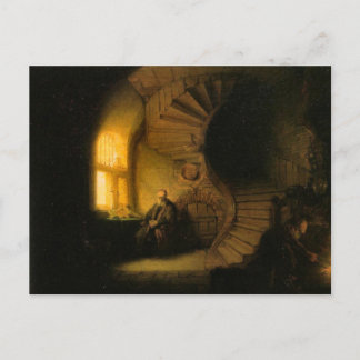 A Philosopher in Meditation by Rembrandt Postcard ポストカード