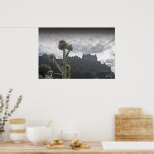A photo poster print of Edinburgh Castle. ポスター (キッチン)