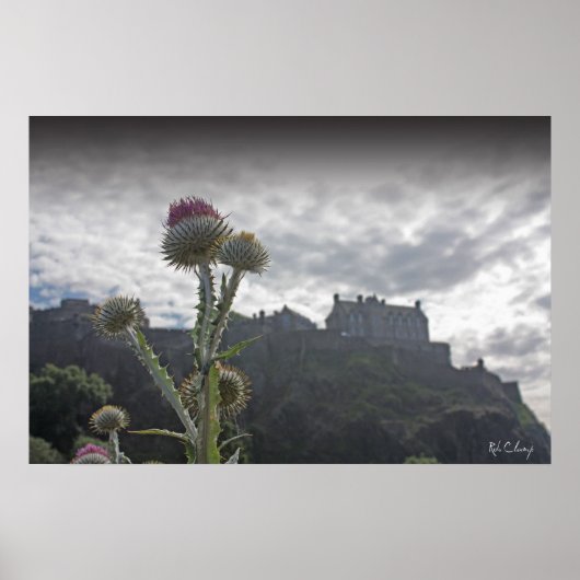 A photo poster print of Edinburgh Castle. ポスター (正面)