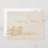 A Picnic: 2人の女性と1人の紳士(茶色の洗剤w ポストカード (正面/裏面)