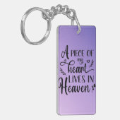 A Piece Of My Heart Lives In Heaven Keychain キーホルダー (正面左)