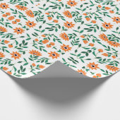 A piece of wrapping paper with a floral pattern ラッピングペーパー (角)