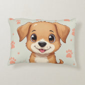 A pillow with a puppy and a footprint アクセントクッション (裏面)