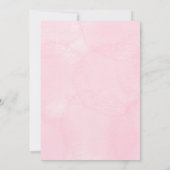 A pink princess-themed birthday invitation 招待状 (裏面)