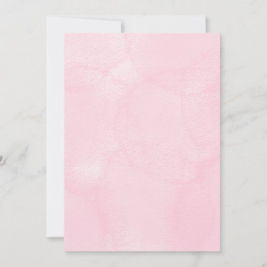 A pink princess-themed birthday invitation  招待状 (裏面)