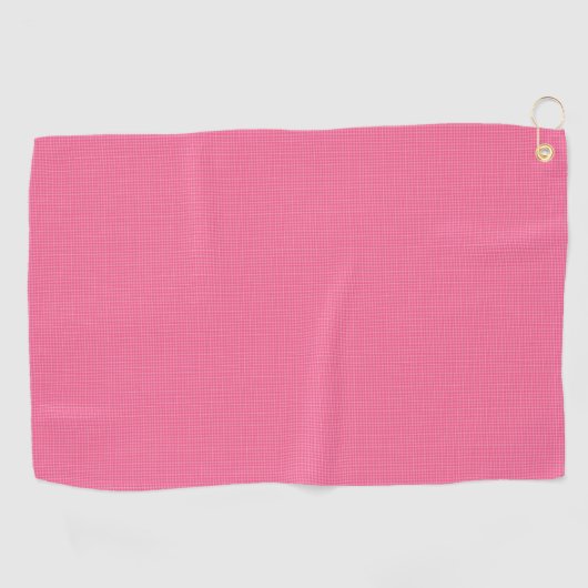 A pink towel with a subtle grid pattern ゴルフタオル (横)