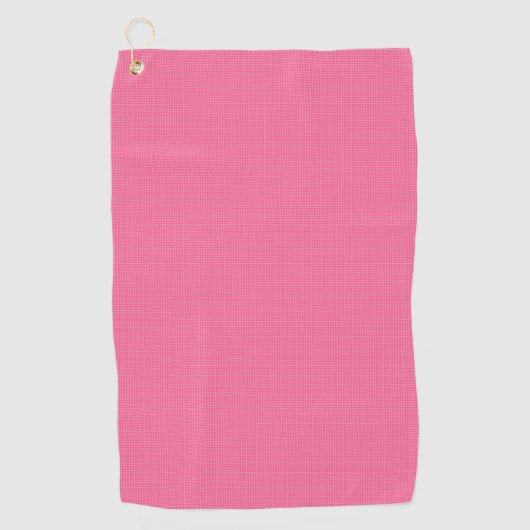 A pink towel with a subtle grid pattern ゴルフタオル (正面)