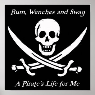 A Pirates Lifeブラックポスター – 小 ポスター