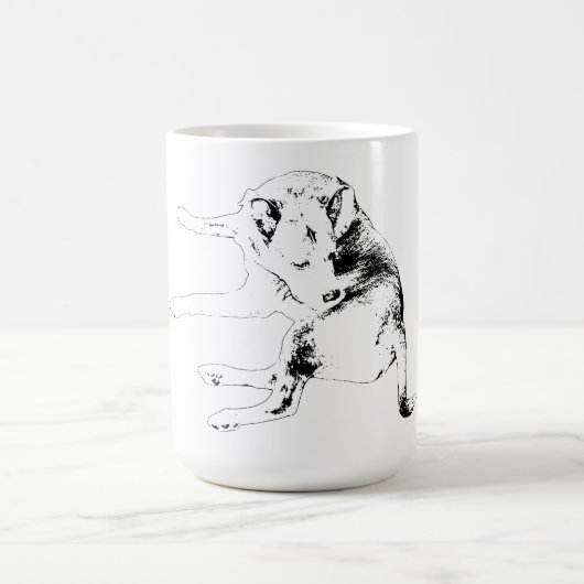 A playful scratch pose brings a light, fun spirit  コーヒーマグカップ (中央)